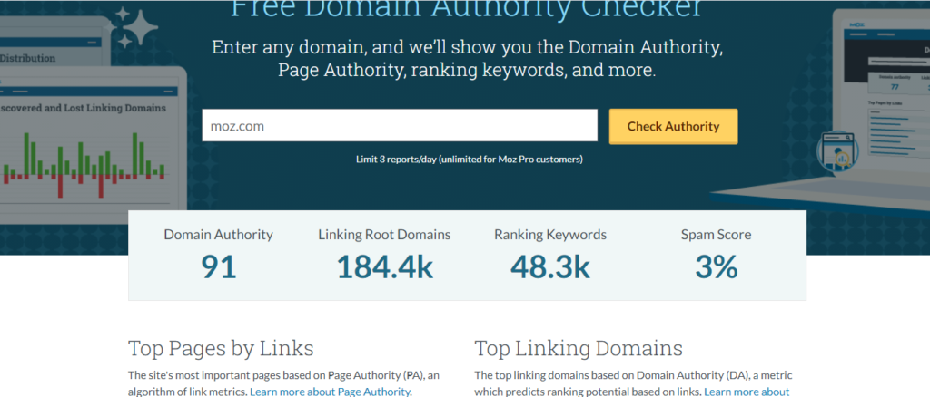 How to check domain authority score