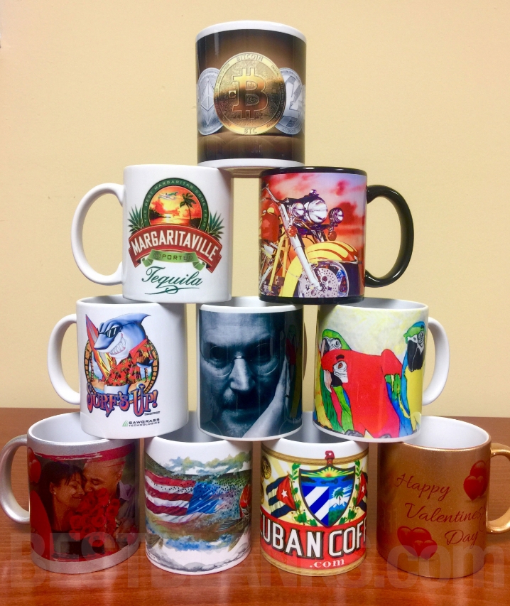 ceramics cups printed with Sublimation printing 