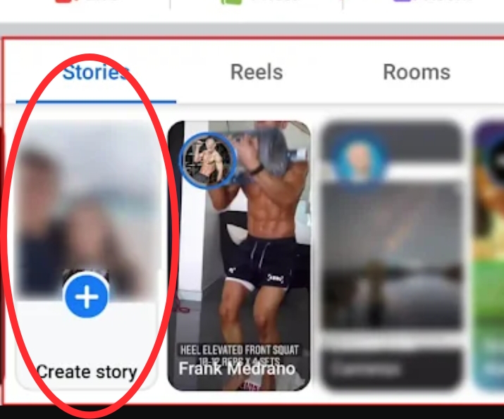 This is where your Story" button show at the top of the News Feed. 