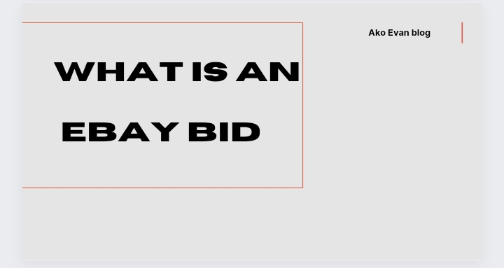 What is ebay bid